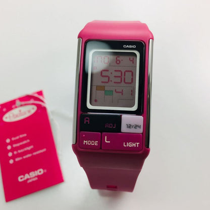 Casio Watch Women's Casio LDF-52-4ADR Pink Silicone Band Digital Watch LDF52-4A