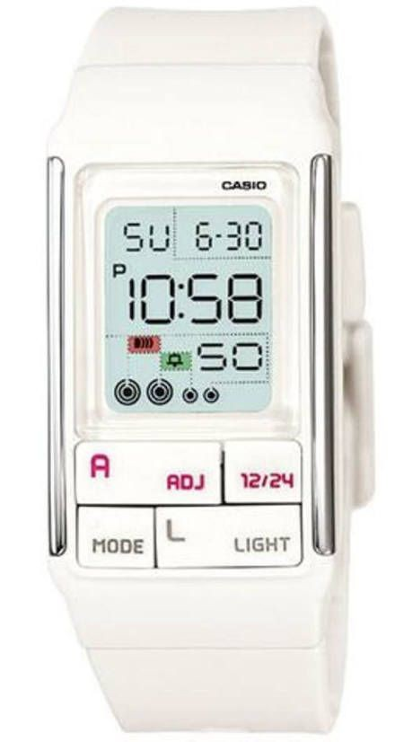 Casio Watch Women''s Poptone White Silicone Band  LDF-52-7ADR Digital Watch LDF52-7A