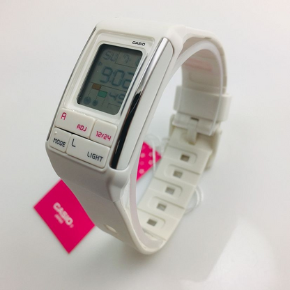 Casio Watch Women''s Poptone White Silicone Band  LDF-52-7ADR Digital Watch LDF52-7A