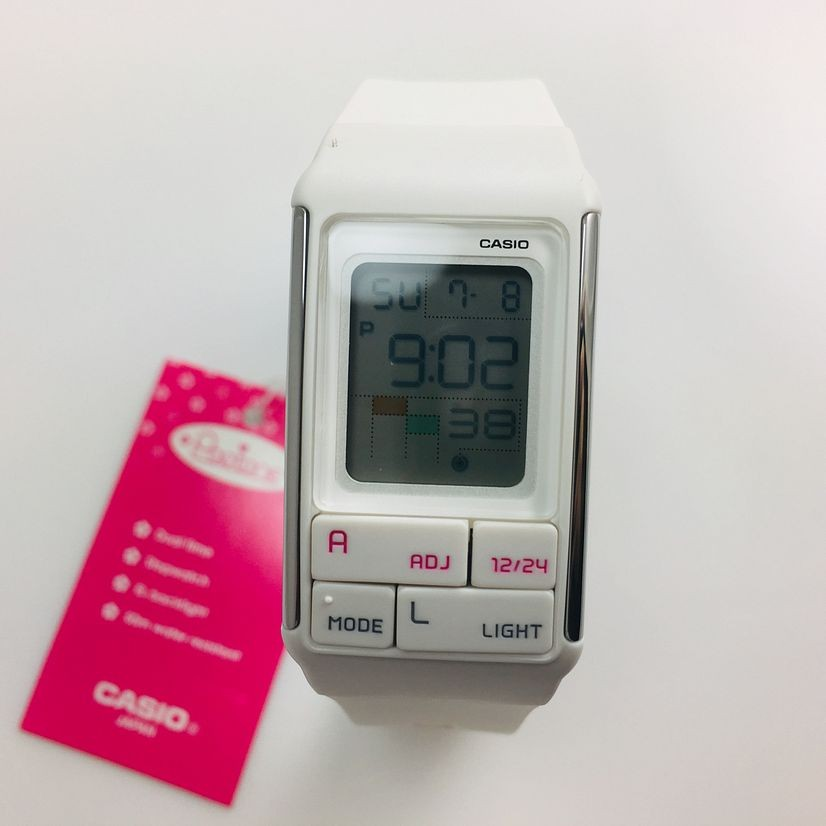 Casio Watch Women''s Poptone White Silicone Band  LDF-52-7ADR Digital Watch LDF52-7A