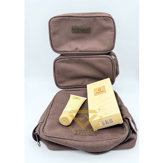 Fendi Life Essence Travel Gift Set Eau de Toilette 50ml + 30ml After Shave lotion + Fendi Original Travel Bag.