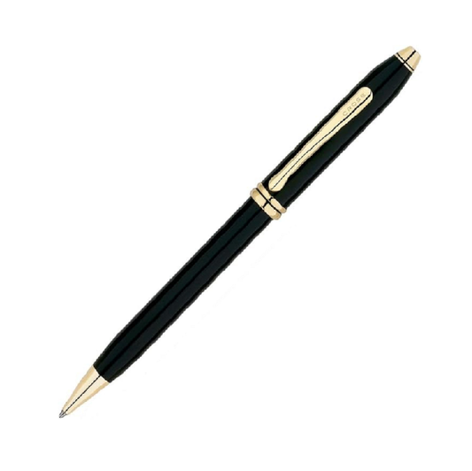Cross Townsend Lacquer Black With Gold Trim Ball Pen cross 572