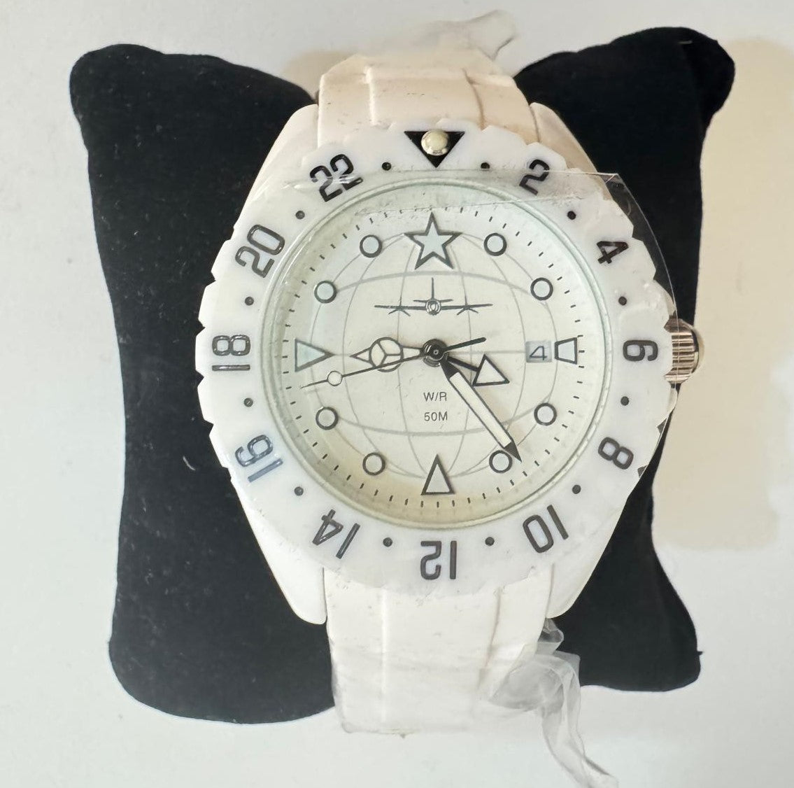 02 oxygen 02 travel time watch white strap unisex