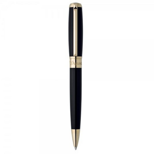 S.T. DUPONT ELYSEE Black Lacquer & Gold Ballpoint Pen - 415574 st dupont