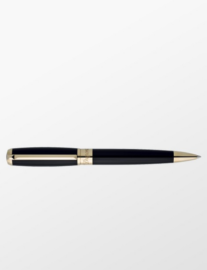 S.T. DUPONT ELYSEE Black Lacquer & Gold Ballpoint Pen - 415574 st dupont