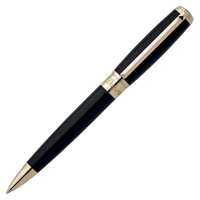 S.T. DUPONT ELYSEE Black Lacquer & Gold Ballpoint Pen - 415574 st dupont