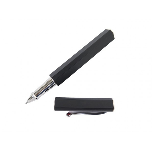 S.T. DUPONT ROLLERBALL PEN 432674 BY KARL LAGERFELD MATT BLACK LACQUER BLACK PEN st dupont