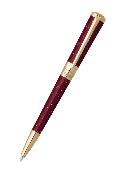 S.T. DUPONT MINI LIBERTEBALL POINT PEN PEARLY RED & GOLD 467007 st dupont