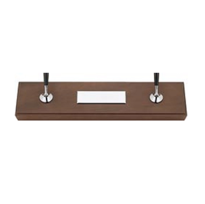 Cross Double Desk set 5224 Solid American cherry base with Lust chrome ballpoint pen and 0.5mm pencil