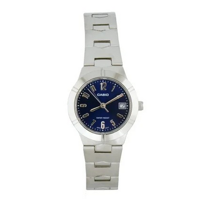 Casio Watch Analog LTP -1241D-2A2DF Blue Dial Stainless Steel Women's Watch 4971850881421