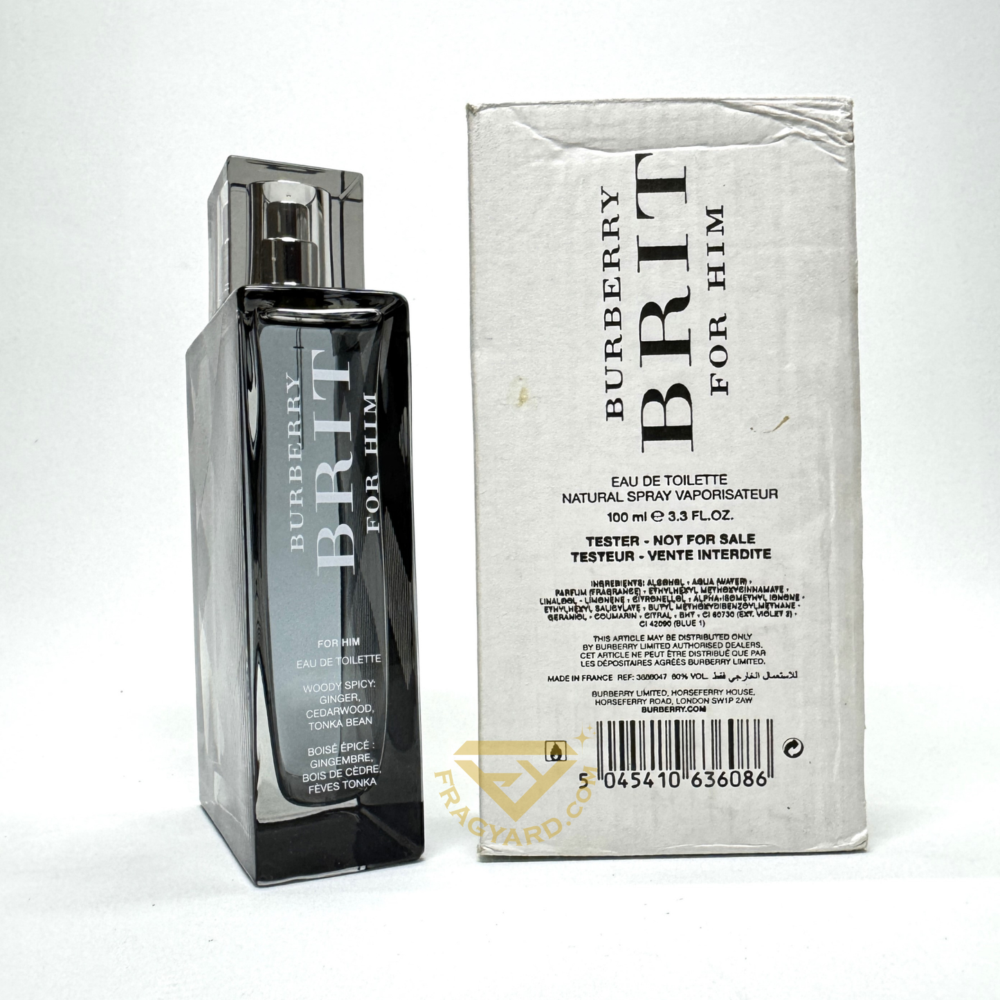 Brit by Burberry Eau de Toilette for Men, 100 ml TESTERS
