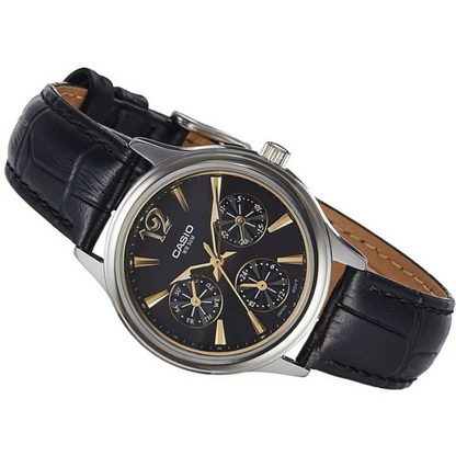 Casio Watch Women's Quartz Ladies Watch LTP-2085L-1AVDF Analog Display and Leather Strap 4971850984962