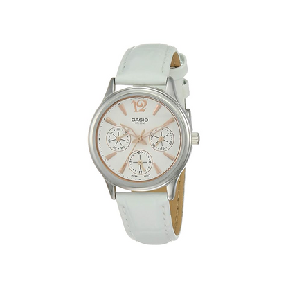 Casio Watch Women's Enticer Quartz Analog Watch LTP-2085L-7AVDF - 32 mm - White 4971850984986
