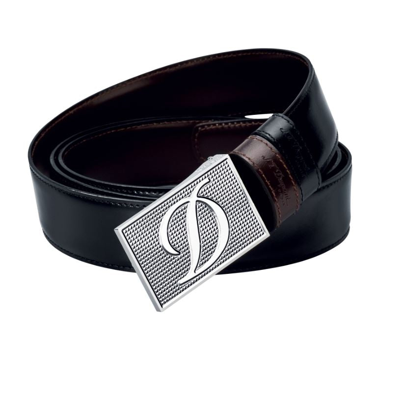S.T. Dupont 7480120 Waist Belt black brown leather reversible original guarantee  st dupont
