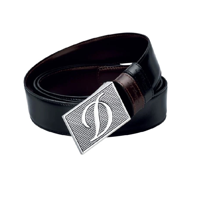 S.T. Dupont 7480120 Waist Belt black brown leather reversible original guarantee  st dupont