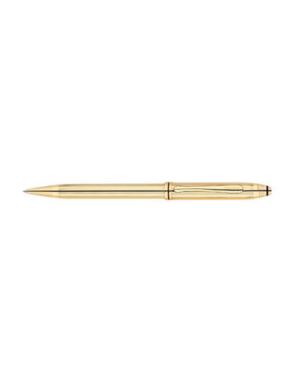 Cross 772 Townsend 18 karat gold filled rolled gold ball point pen New with luxury box Original Guarantee.