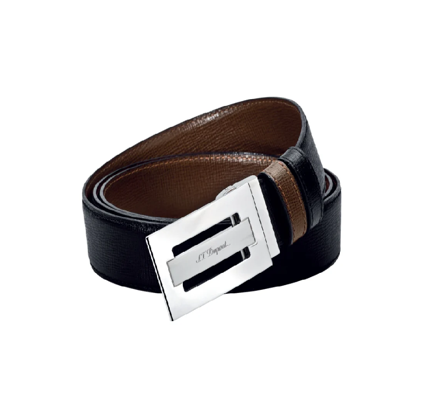 S.T. Dupont 8042020 Waist Belt black brown reversible original guarantee  ST Dupont