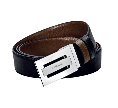 S.T. Dupont 8042020 Waist Belt black brown reversible original guarantee  ST Dupont