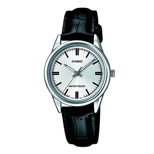 Casio Watch LTP-V005L-7AUDF Quartz Analog Black Leather Strap Female Dress Women Watch 4971850057444