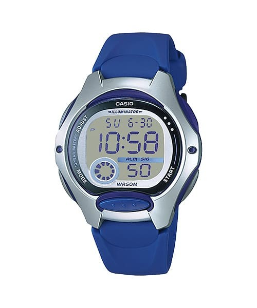 Casio Watch Women's Water Resistant Digital Watch LW-200-2AVDF Blue Resin Strap 4971850795599