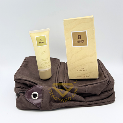 Fendi Life Essence Travel Gift Set Eau de Toilette 50ml + 30ml After Shave lotion + Fendi Original Travel Bag.