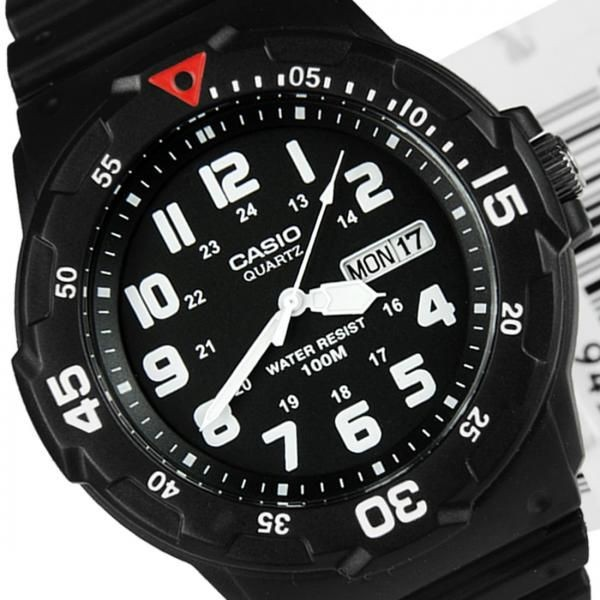 Casio Watch Quartz Analog 100M Black Resin Strap MRW-200H-1BVDF Men’s Watch