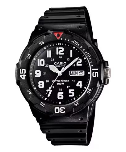 Casio Watch Quartz Analog 100M Black Resin Strap MRW-200H-1BVDF Men’s Watch