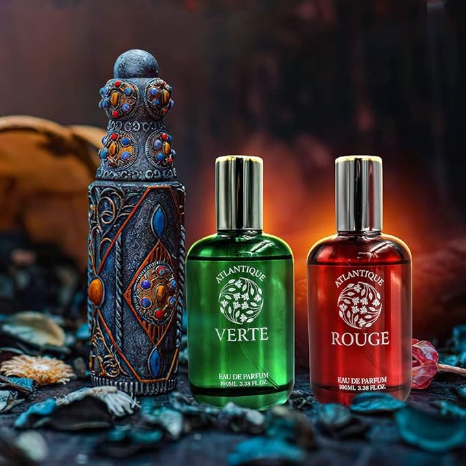 Atlantic Perfume GIFT SET ROUGE 100ML + VERTE 100ML For Men & Women Eau de Parfum Atlantic Gift Set