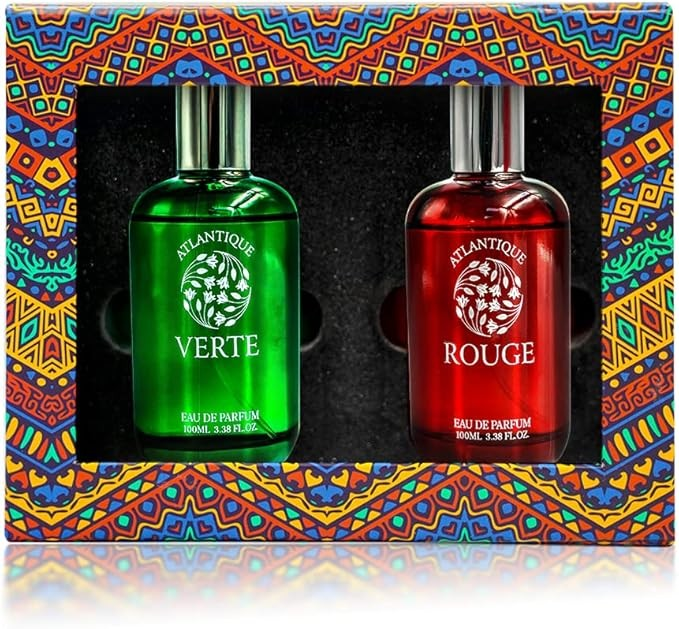 Atlantic Perfume GIFT SET ROUGE 100ML + VERTE 100ML For Men & Women Eau de Parfum Atlantic Gift Set