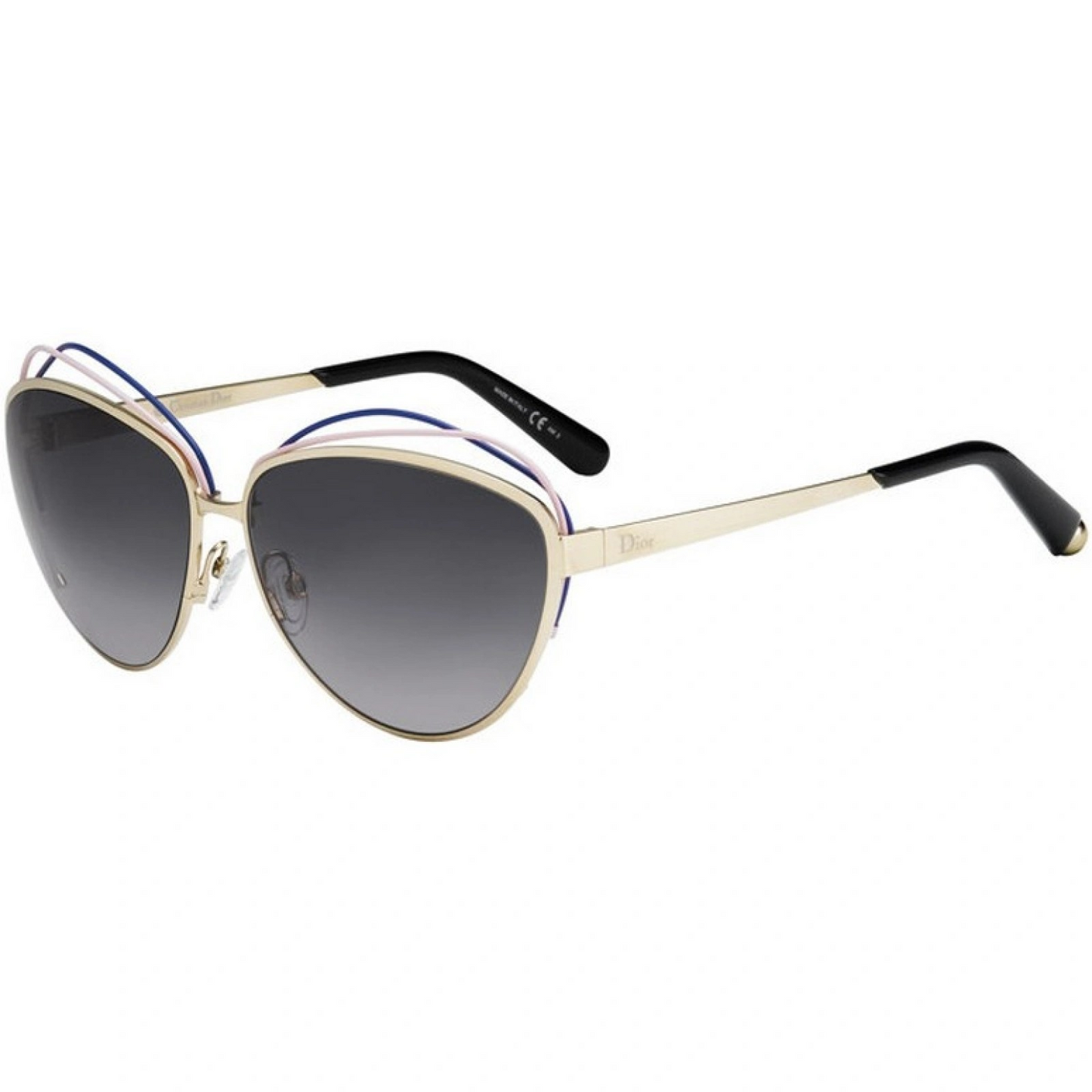 Dior Eyewear Sunglasses DiorSonge JPF Blue PK Gold 62 HD Gray SF Metal frame donna sunglass Original made in Italy