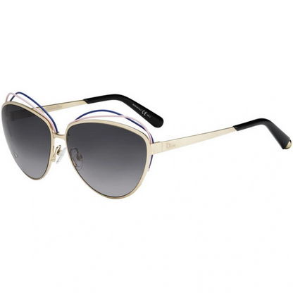 Dior Eyewear Sunglasses DiorSonge JPF Blue PK Gold 62 HD Gray SF Metal frame donna sunglass Original made in Italy