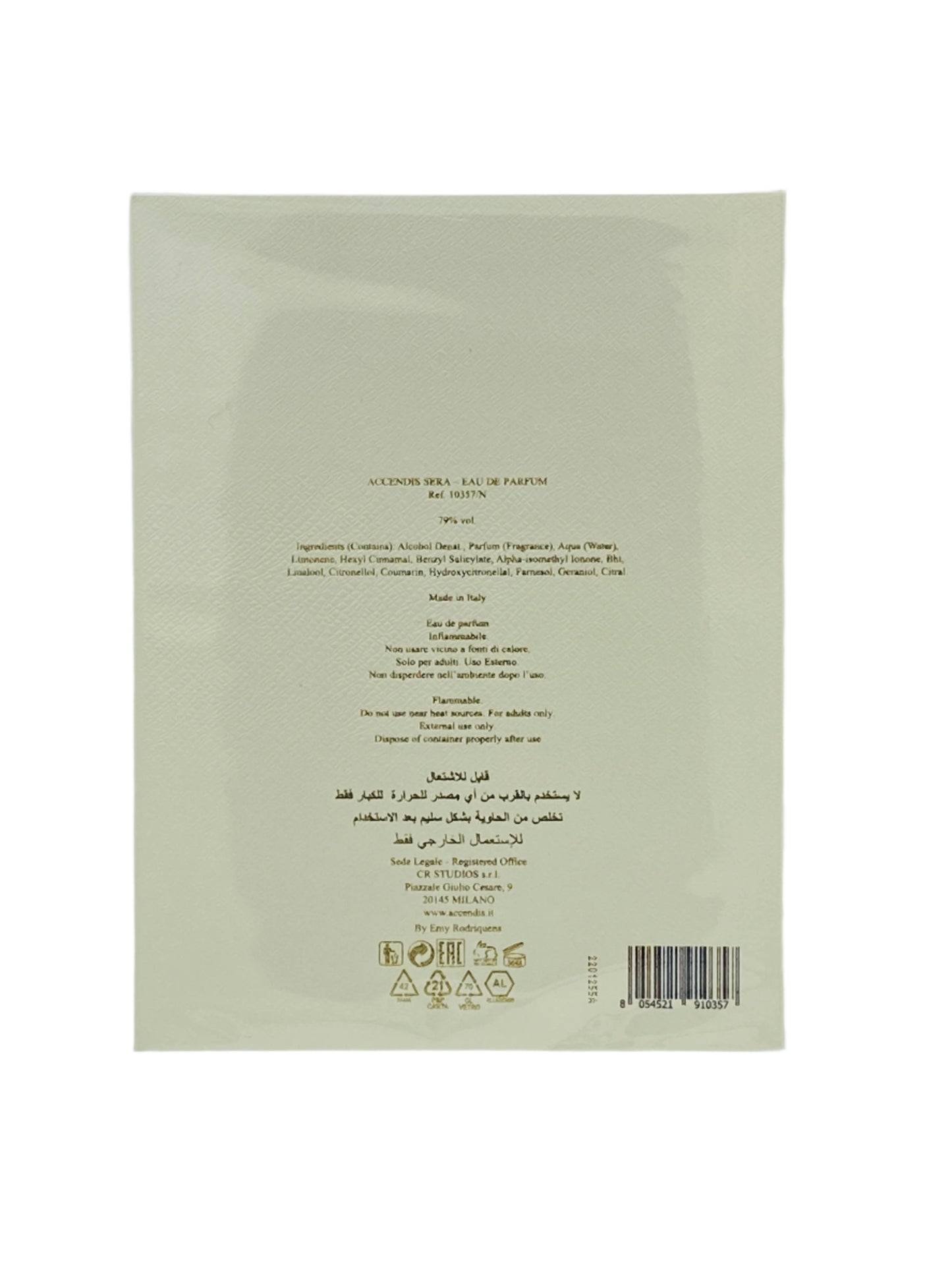 ACCENDIS SERA  EAU DE PARFUM 100ML 3.4FLOZ