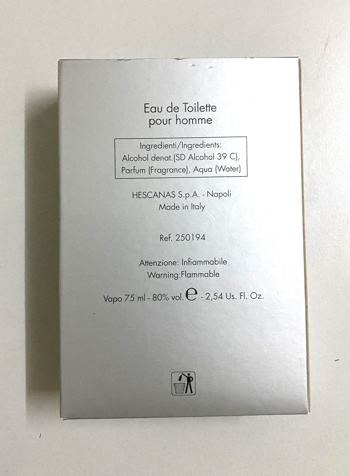 Roccobarocco Silver Jeans Eau de toilette for Men 75ml natural spray