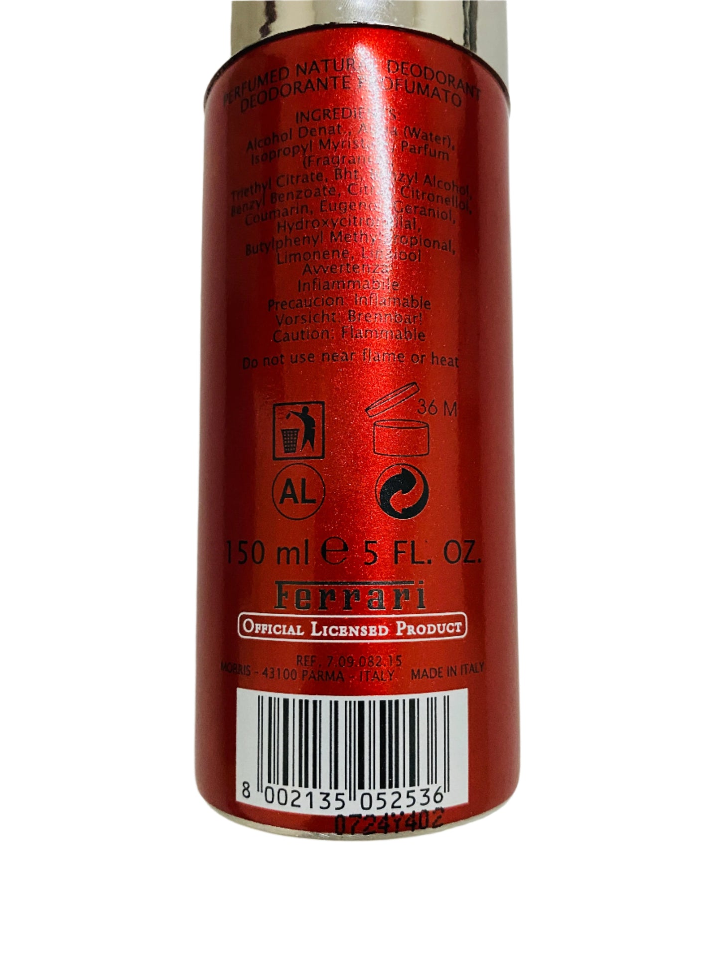 Ferrari passion perfumed natural deodorant 150ml