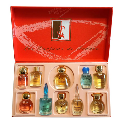 CHARRIER PARFUMS LES PARFUMS DE FRANCE 10 Eaux de Parfum MINIATURE Gift Box 57.8 ml