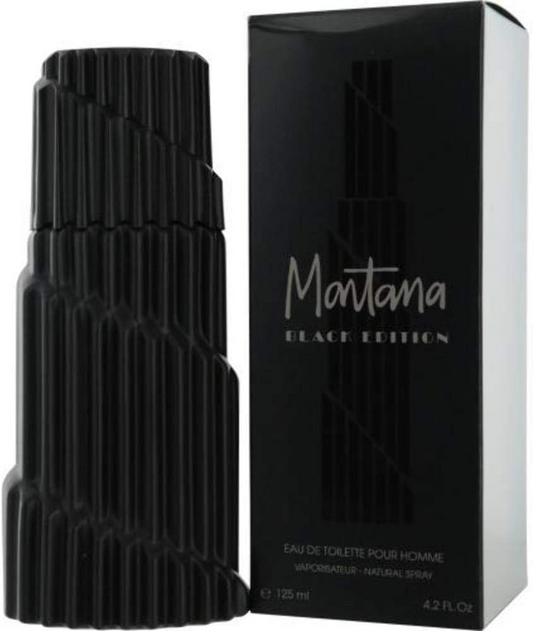 MONTANA BLACK EDITION EAU DE TOILETTE POUR HOMME SPRAY 125ML 4.2 OZ