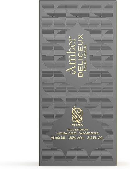 Nylaa Amber Delicieux Eau de Parfum For Men 100ML 3.4 FL OZ
