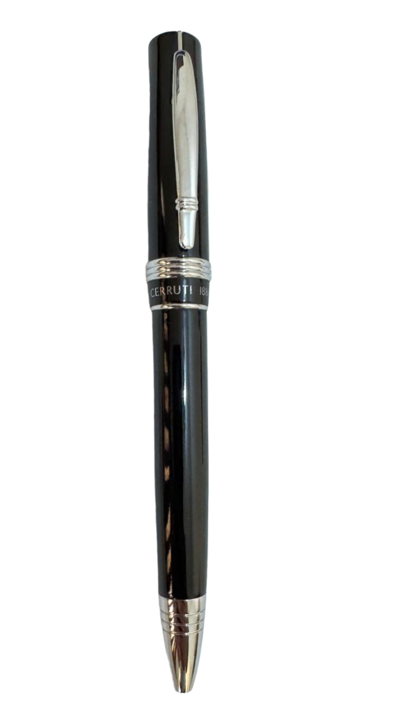 Chrruti 1881 luxury ballpoint pen black silver elegant limited edition new