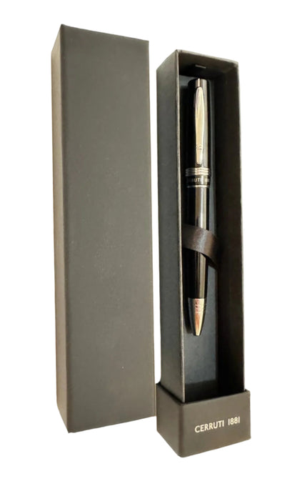 Chrruti 1881 luxury ballpoint pen black silver elegant limited edition new