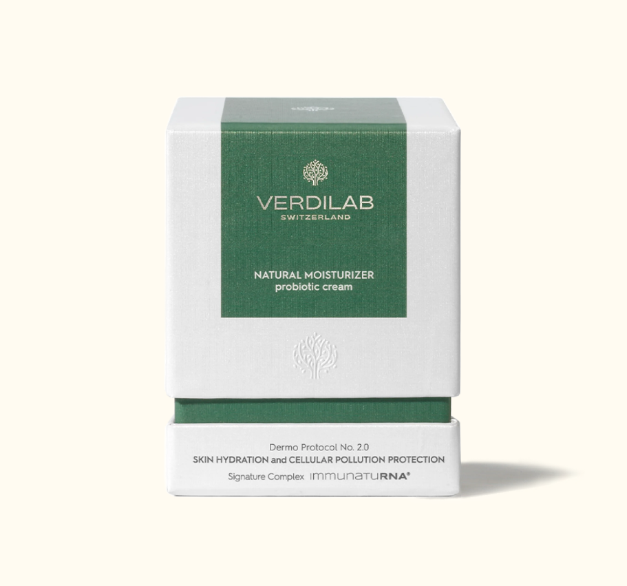 VERDILAB Dermo Protocol No. 2.0 Skin Hydration and Cellular Pollution Protection NATURAL MOISTURIZER Probiotic Cream 15ML