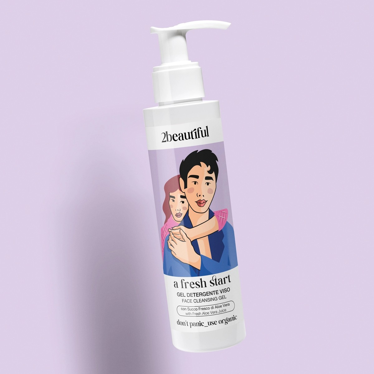 2beautiful face cleansing gel with fresh Aloe Vera Juice 150ml