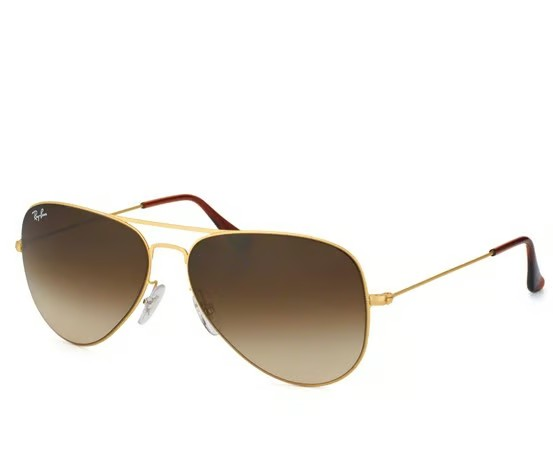 Ray-Ban RB3513 149/13 58 metal matte gold frame Original Sunglass with brown gradient lenses Made in Italy