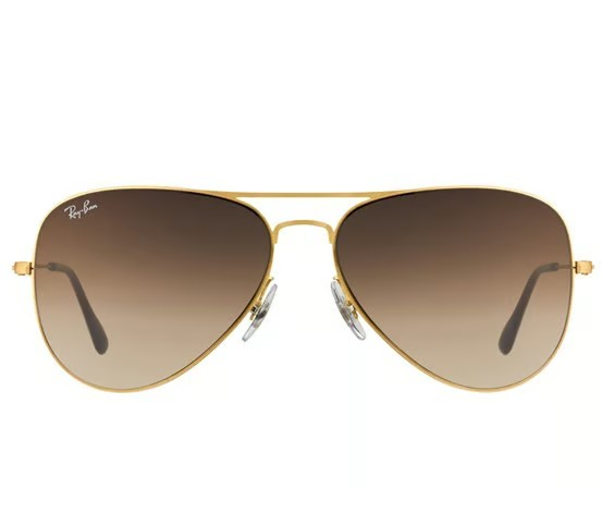 Ray-Ban RB3513 149/13 58 metal matte gold frame Original Sunglass with brown gradient lenses Made in Italy