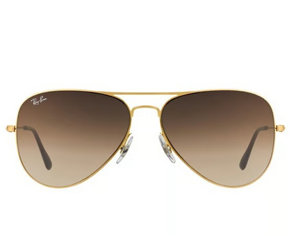 Ray-Ban RB3513 149/13 58 metal matte gold frame Original Sunglass with brown gradient lenses Made in Italy