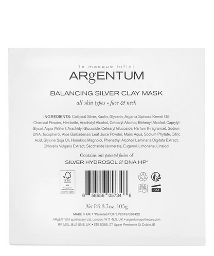 ARGENTUM BALANCING SILVER CLAY MASK ALL SKIN TYPES FACE AND NECK  105G