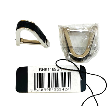 CERRUTI 1881 Cufflinks RH91169N Elio Silver Stainless Steel niche Cufflink with cerruti logo on black for Men